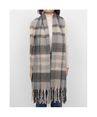 UNBILLION カシュネ cache nez / リサイクルポリニュートラルカラーチェックストール GY