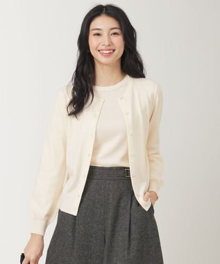 ANY SIS 【洗える】ウールブレンド カーディガン アイボリー