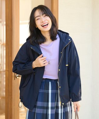 ANY 【手洗い可能・UVケア】ライト撥水マウンテンパーカー ネイビー