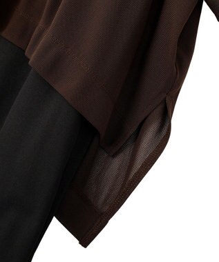 YECCA VECCA 【2点SET】シアーポロシャツ×キャミワンピース Brown