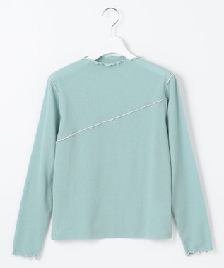 Feroux 【洗える】シアーメロー プルオーバー ライトグリーン系