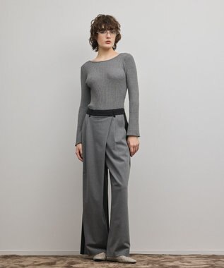 GRACE CONTINENTAL アイレットリブニットトップ