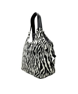 ROOTOTE 1335【肩掛け・A4サイズ収納】LT.デリ.ラウンド.ボア-A 01：ゼブラ