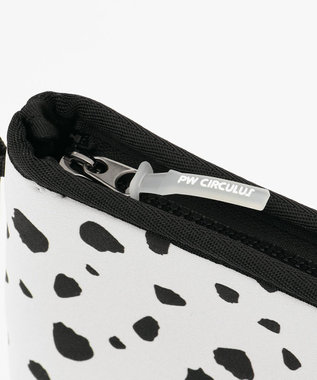 PW CIRCULUS 【UNISEX】ロゴ トートバック クラッチバッグ付き ブラック×ダルメシアン