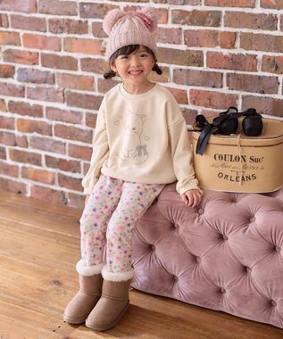 ANY KIDS 【WEB限定】7days 裏毛 トレーナー エクリュ×ネコ