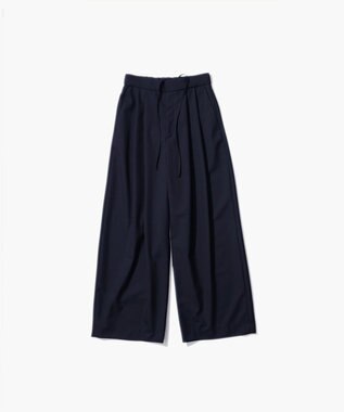 ATON WOOL TROPICAL | ワイドイージーパンツ NAVY