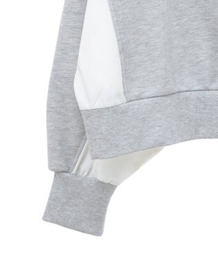 earth music&ecology 異素材ドッキングスウェット Gray Mixture