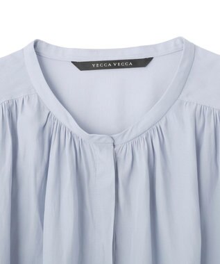 YECCA VECCA ギャザーブラウス Light Blue