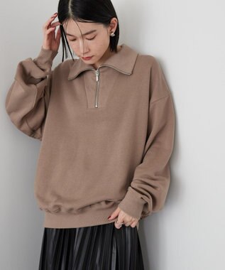 AMERICAN HOLIC ハーフＺＩＰスウェット1 Mocha