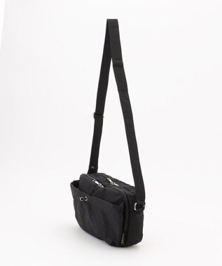 LA BAGAGERIE 【MONICA】クリンクルナイロン　ドロストショルダーバッグ ブラック