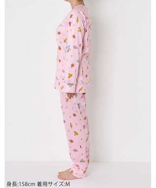 tsumori chisato SLEEP パジャマ　長袖　長ズボン　ルームウエア　綿100%　スムース素材　/ワコール　UDX543 ピンク