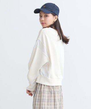 earth music&ecology 異素材ドッキングスウェット Ivory