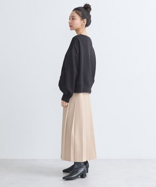 earth music&ecology 異素材ドッキングスウェット Black