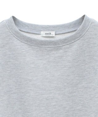 earth music&ecology 異素材ドッキングスウェット Gray Mixture