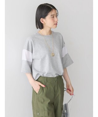 AMERICAN HOLIC 異素材ラインカットプルオーバー2 Light Gray Mixture