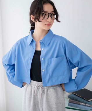 WEGO カラーショートシャツ ブルー