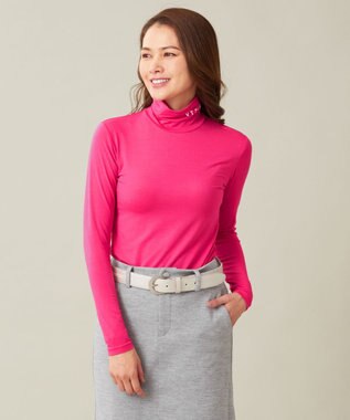 23区GOLF 定番あたたかインナー【WOMEN】エニワイズ無地 カットソー ピンク系