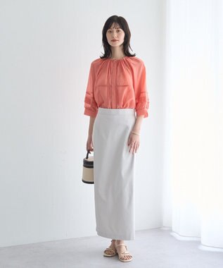 YECCA VECCA タックスリーブシアーシャツ Orange