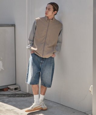 WEGO イージーバギーデニムショーツ デニム中濃加工色