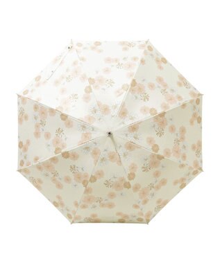 MOONBAT 【 遮光率100％/遮熱/UV/軽量】PAUL&JOE ACCESSOIRES(ポール&ジョー) 晴雨兼用日傘 クリザンテーム 総柄 花柄 折りたたみ傘 ホワイト