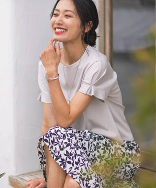 J.PRESS LADIES S 【洗える】ボタニカルプリント スカート アイボリー系5