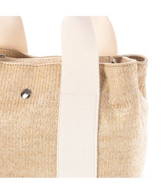 UNBILLION カシュカシュ cachecache / 雑材風テープハンドルパーテーショントート アイボリー