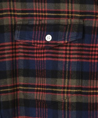 J.PRESS MEN マルチチェックコットンネルシャツ ネイビー系3