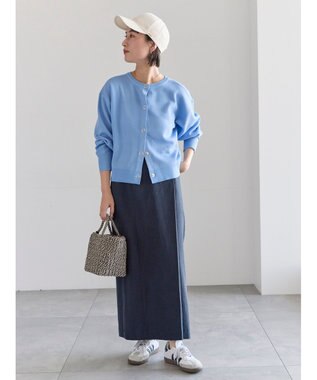 Te chichi サイドベルトチノタイトスカート ネイビー