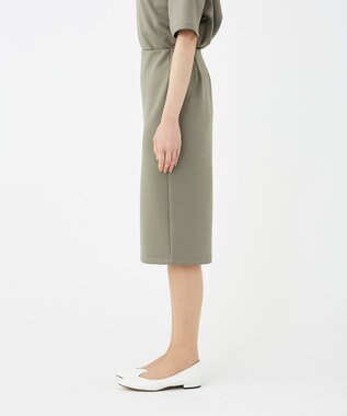 KASHIYAMA 【抗菌繊維】スタイリッシュジャージー ロングスカート オリーブ