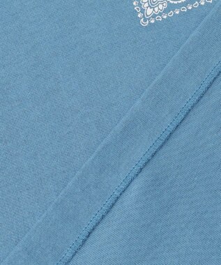 J.PRESS MEN ペイズリーバンダナプリントTシャツ ダルブルー系