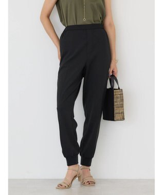 AMERICAN HOLIC イージーケア＋接触冷感リブジョグパンツ Black