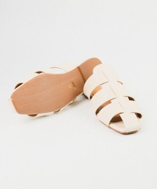 BONTRE 【PRECIEUX JOUET/プレシュウジュエ】フラットソールグルカミュール/027PJ ホワイト