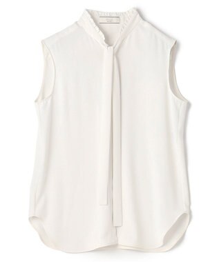 BEIGE， 【洗える】EVA / ボウタイブラウス White