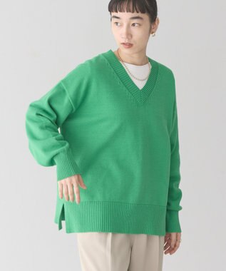 AMERICAN HOLIC Ｖネックニットプルオーバー Green