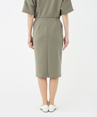 KASHIYAMA 【抗菌繊維】スタイリッシュジャージー ロングスカート オリーブ