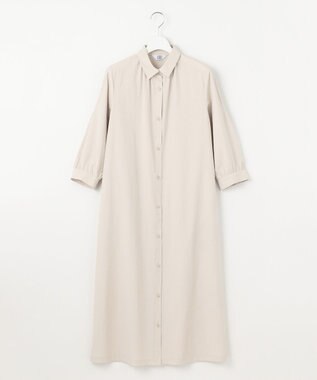 J.PRESS LADIES 【洗える】RENUソフトタイプライター シャツ ワンピース グレージュ系