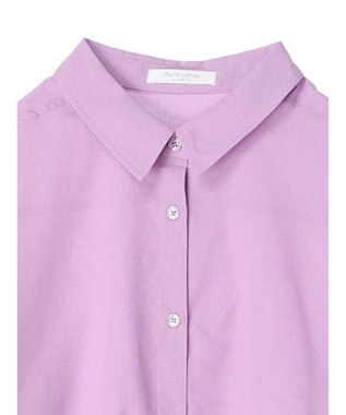 Green Parks 綿麻混レギュラーシャツ Purple