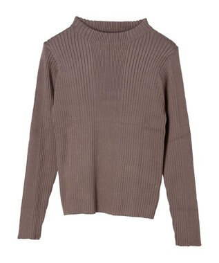 earth music&ecology 切り替えリブニットプルオーバー Mocha