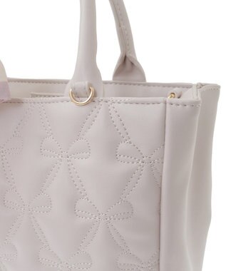 Maison de FLEUR スカーフ付きリボンキルティング2Wayトート Light Pink