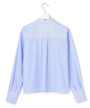 ICB 【先行予約】クリーンブロード ライダース風 クロップドシャツ ブルーストライプ