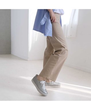 Pointer 本革スライドオンスニーカー シルバー