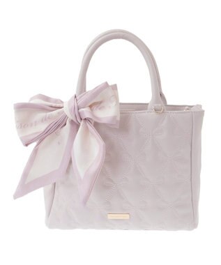 Maison de FLEUR スカーフ付きリボンキルティング2Wayトート Light Pink