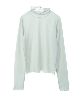 earth music&ecology シアーラメハイネックプルオーバー Mint
