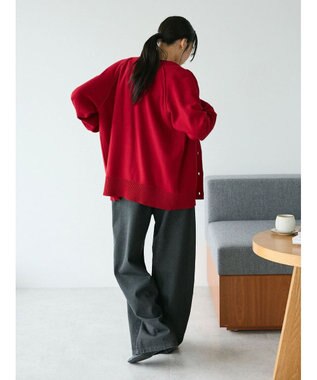 CRAFT STANDARD BOUTIQUE アウトリンキングニットカーディガン Red