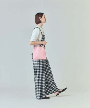 GRACE CONTINENTAL チェックツイードサロペット ブラック