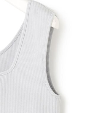 ICB L 【WEB限定・洗える】 ブロードステッチリブ タンクトップ ライトグレー系