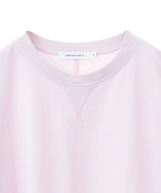 AMERICAN HOLIC ピグメント加工ミニ裏毛半袖プルオーバー Charcoal Gray