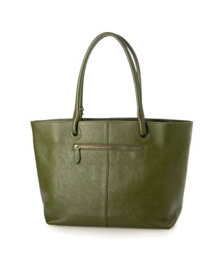 UNBILLION アトランタ ATLANTA / 牛革ハトメあおりトートL グリーン