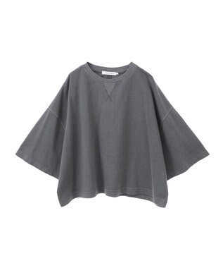 AMERICAN HOLIC ピグメント加工ミニ裏毛半袖プルオーバー Charcoal Gray