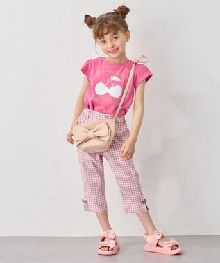 ANY KIDS 【水で色が変わる】接触冷感 しろくま ミラクルプリント Tシャツ ピンク